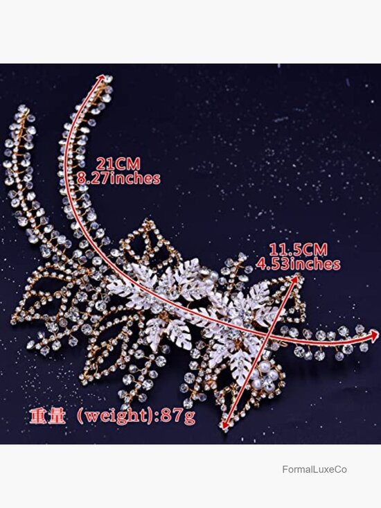 Crystal Bridal Hair Clips Rhinestone Wedding Headpiece Handmade Hair Accessories main image 6